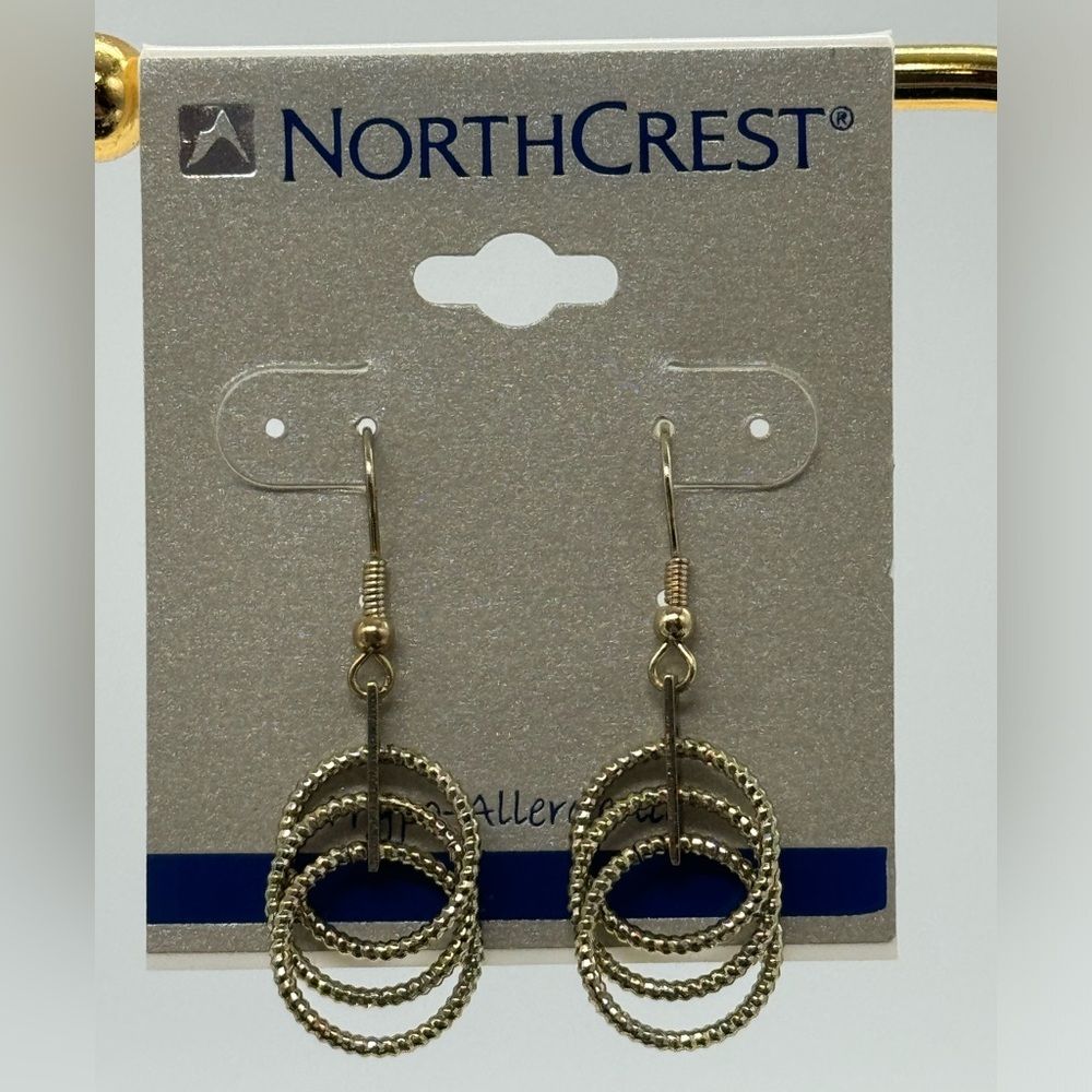 Northcrest Gold-Tone Dangle Earrings 1.5 Inch
